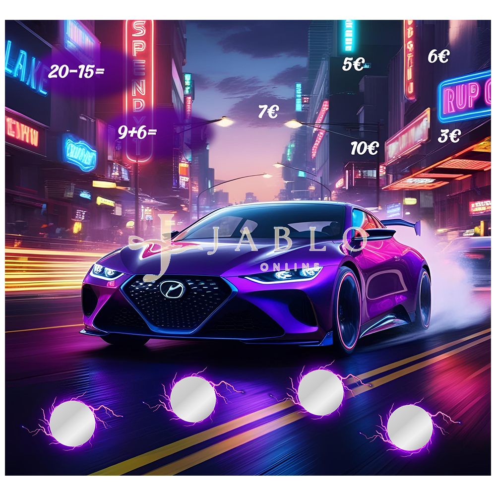 Budgeting & Cats - Purple Speed 80€ - 2er Klappkarte