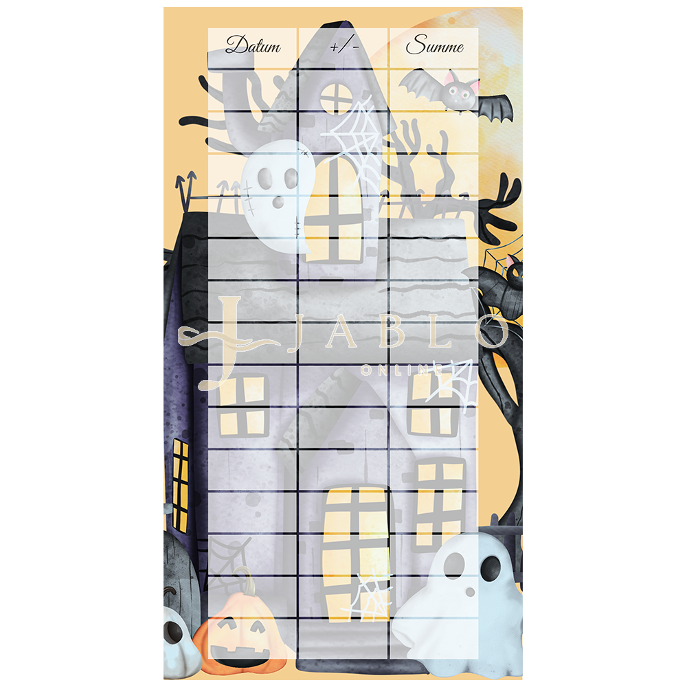 Budgeting & Cats - Der Weg zum Halloween Haus 53€+ - 2er Klappkarte