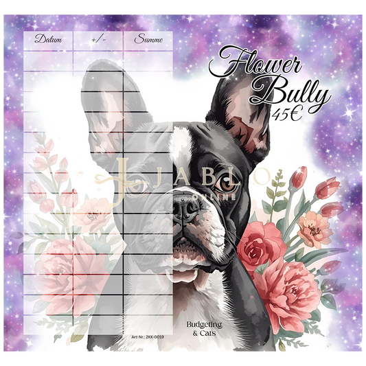 Budgeting & Cats - Flower Bully 45€ - 2er Klappkarte