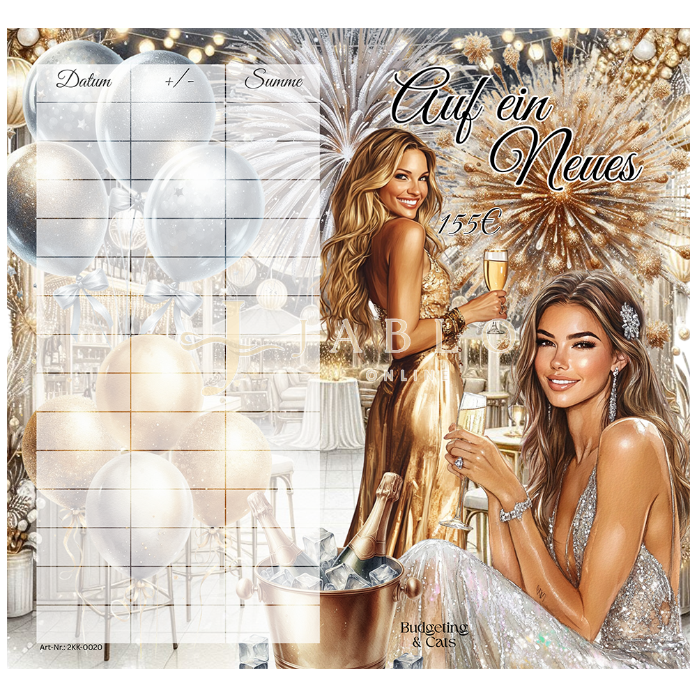 Budgeting & Cats - Auf ein Neues 155€ - 2er Klappkarte