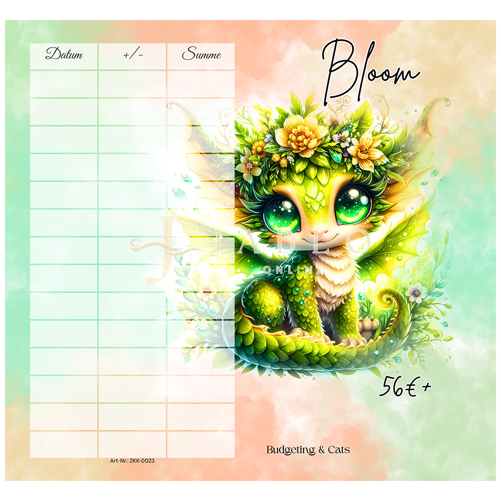 Budgeting & Cats - Bloom 56€+ - 2er Klappkarte