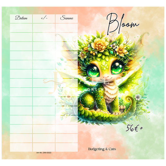 Budgeting & Cats - Bloom 56€+ - 2er Klappkarte