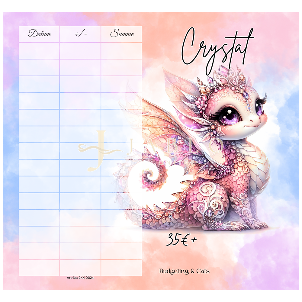 Budgeting & Cats - Crystal 35€+ - 2er Klappkarte