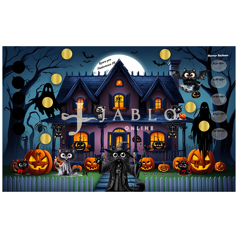 Budgeting & Cats - Happy Catoween 175€ - 3er Klappkarte