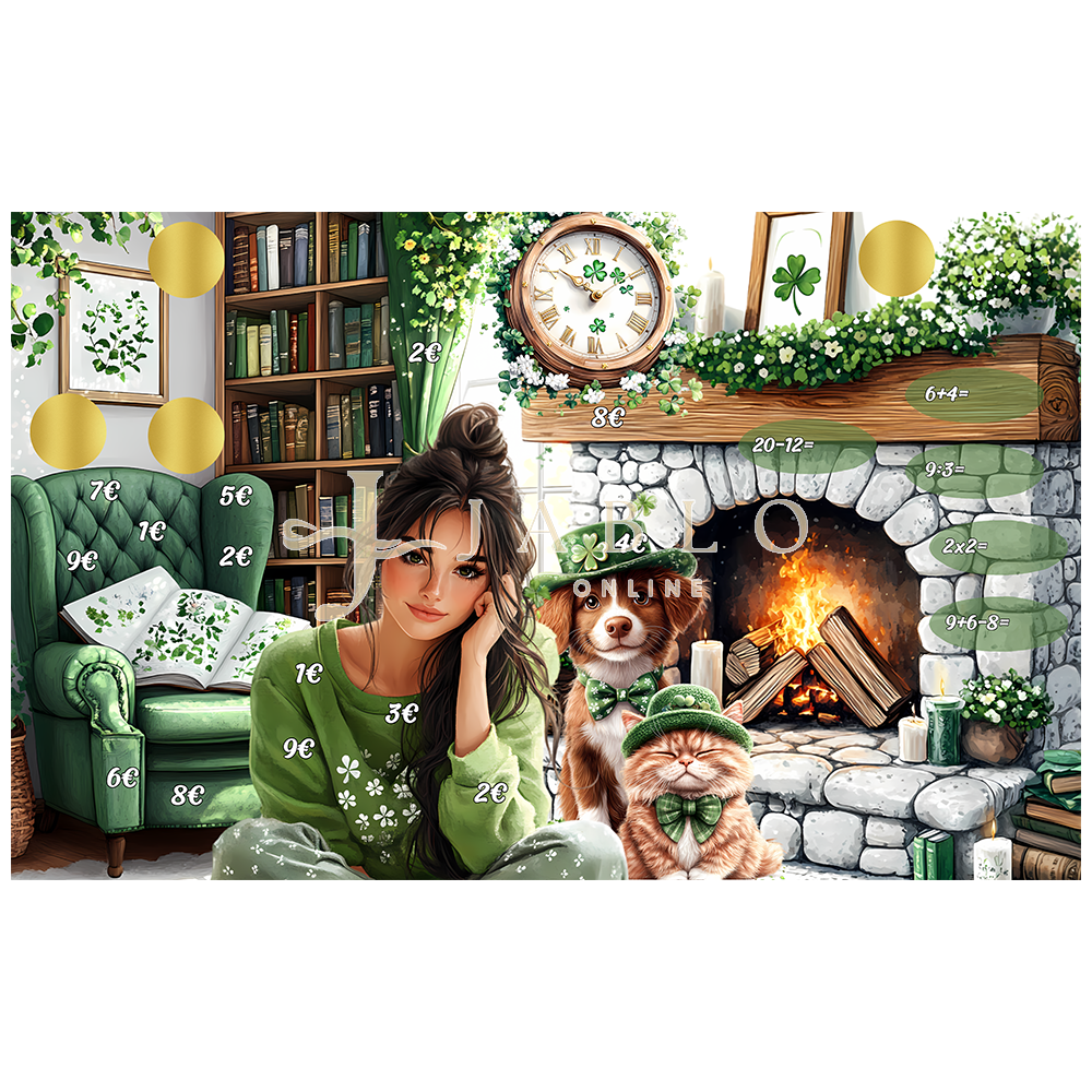 Budgeting & Cats - Irish Home 115€ - 3er Klappkarte