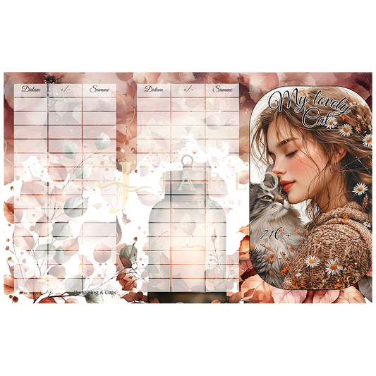 Budgeting & Cats - My lovely Cat 71€+ - 3er Klappkarten