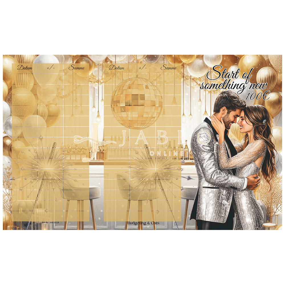 Budgeting & Cats - Start of something new 100€ - 3er Klappkarte