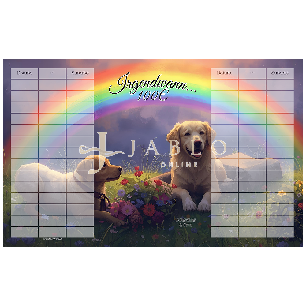 Budgeting & Cats - Irgendwann... (Hund) 100€ - 3er Klappkarte