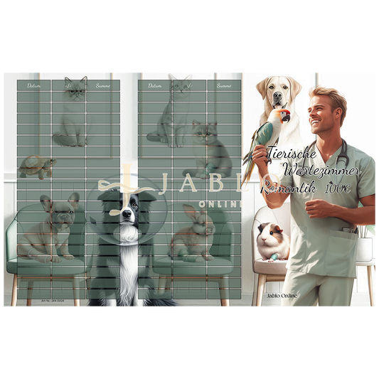 Tierische Wartezimmer Romantik 100€ - 3er Klappkarte