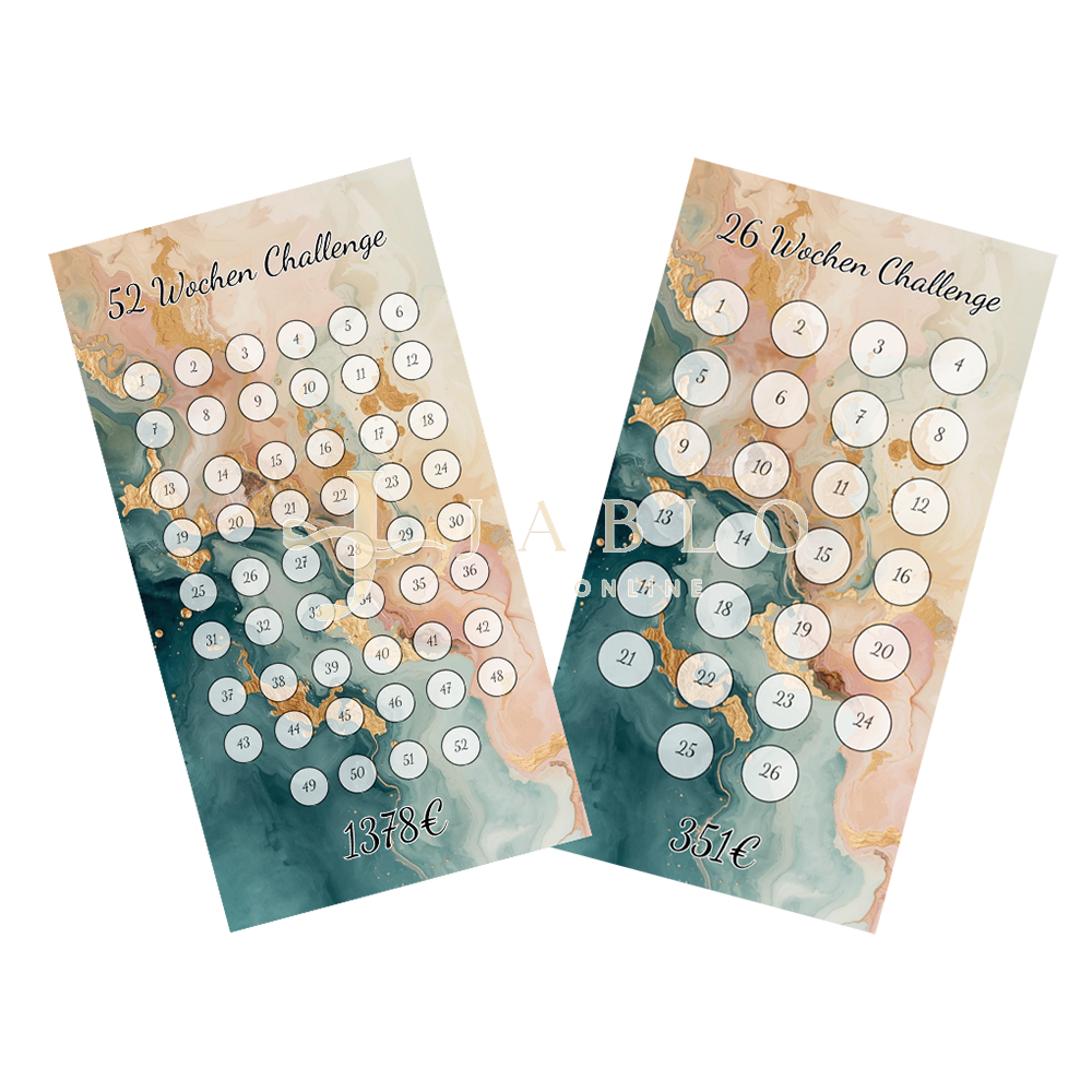26 Wochen & 52 Wochen Challenge - einfache Challenge