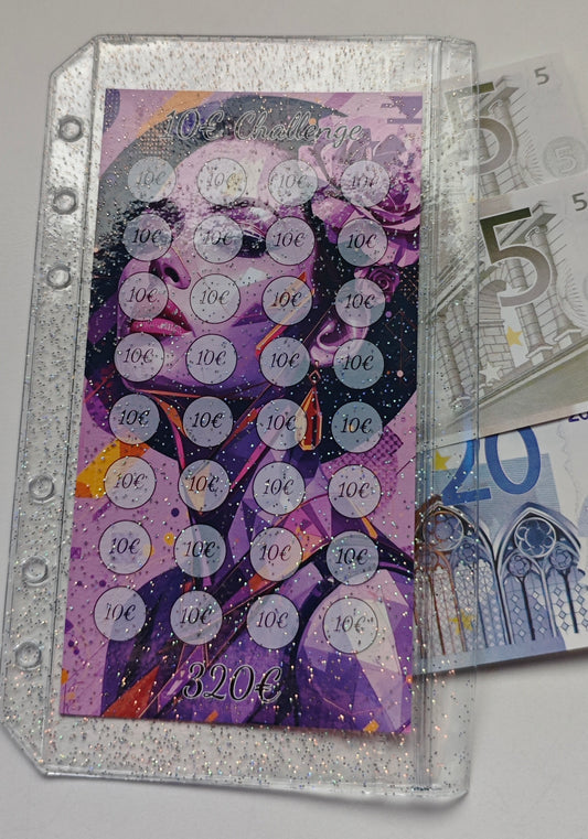 Double Zipless GLITZER Hüllen mit Druckverschluss für A6 & A7 Binder