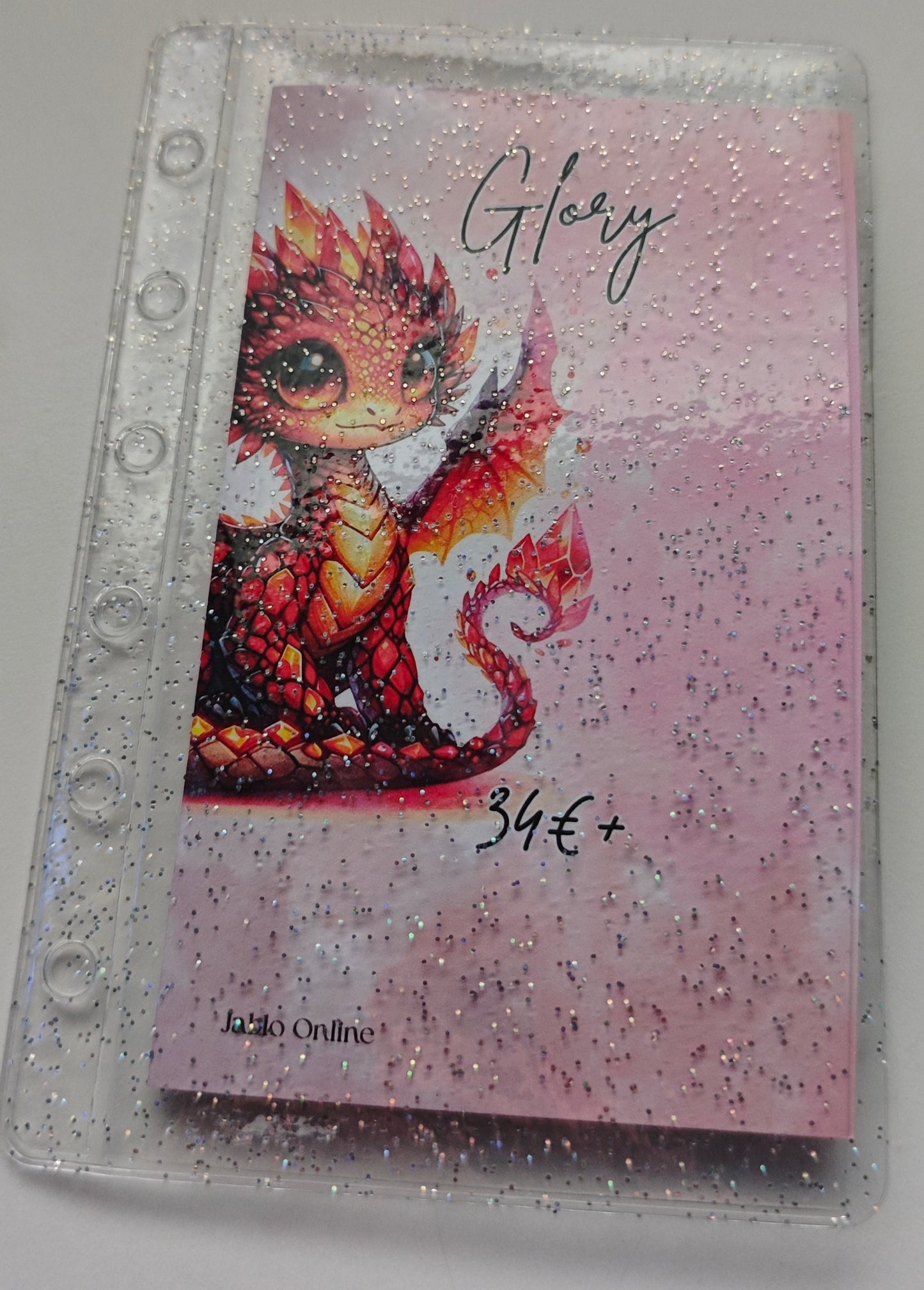 Clear Zipless GLITZER Hüllen für A6 & A7 Binder