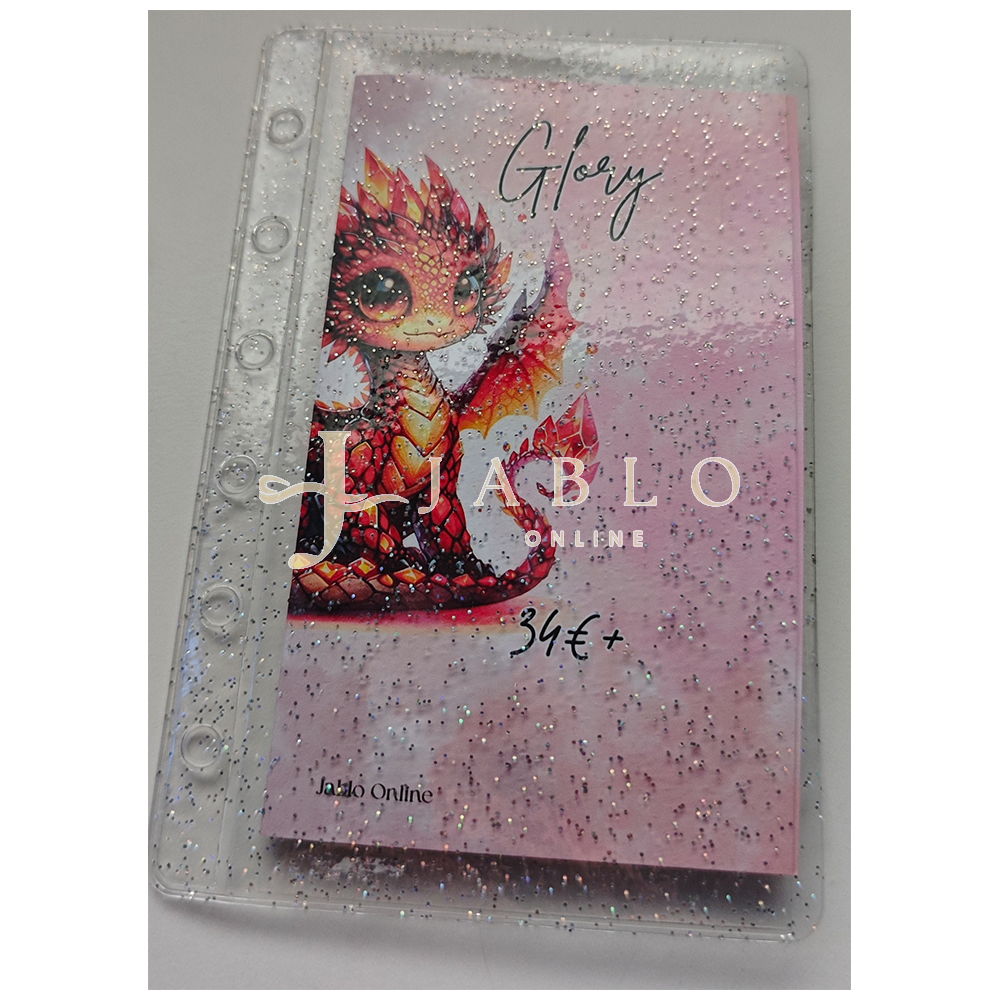 Clear Zipless GLITZER Hüllen für A6 & A7 Binder