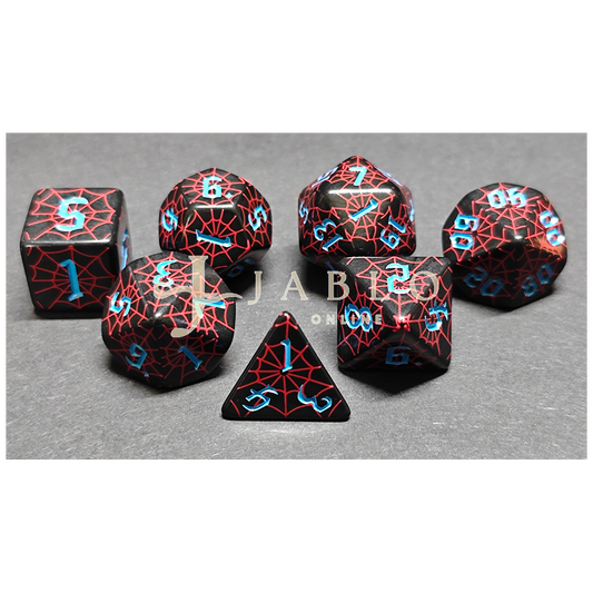 Würfelset "Spinnennetz"