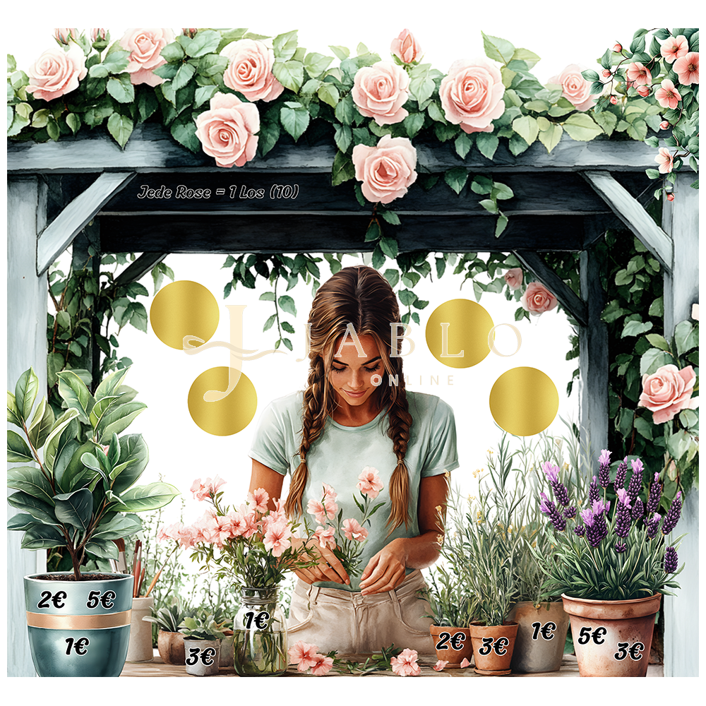 Budgeting & Cats - Flower Garden 36€+ - 2er Klappkarte