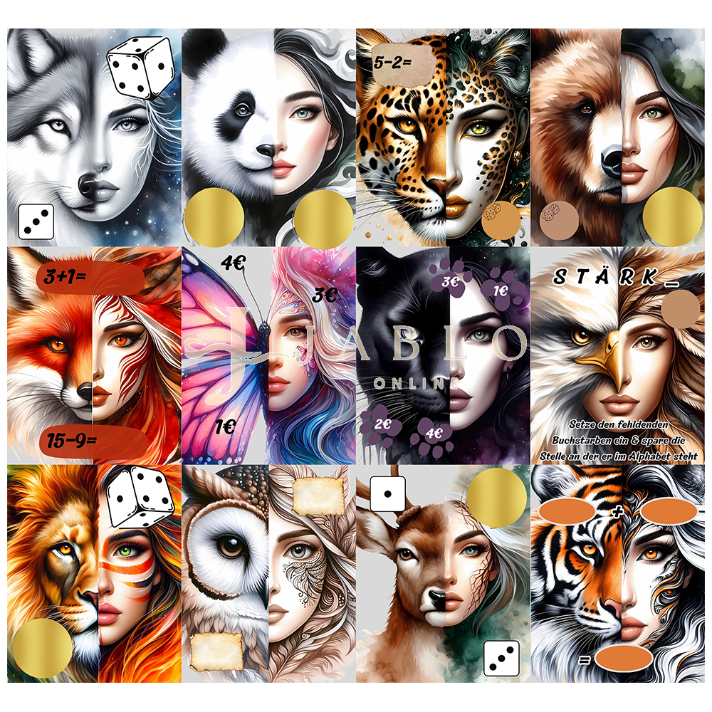Budgeting & Cats - Mini Jahreschallenge Gestaltwandler 72€+ - Jahreschallenge/2er Klappkarte