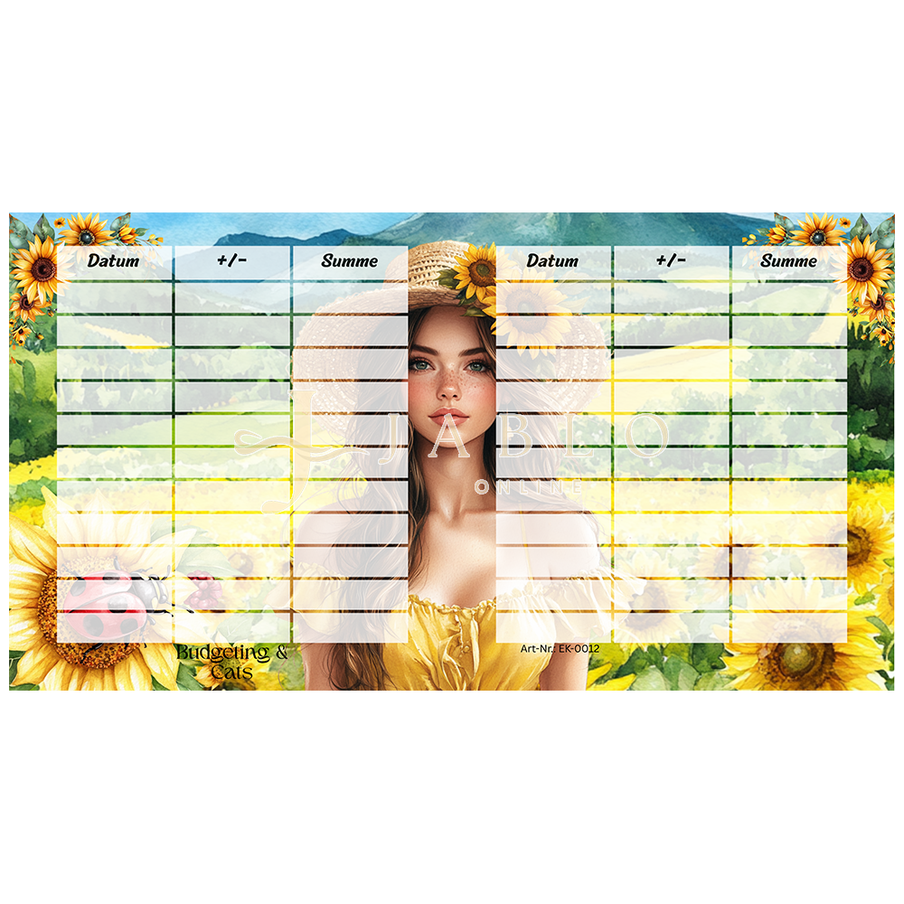 Budgeting & Cats - Sunflower Set 372€+