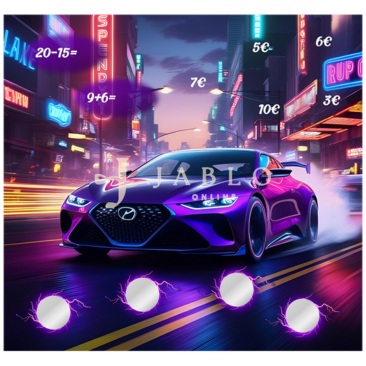 Budgeting & Cats - Purple Speed 80€ - 2er Klappkarte
