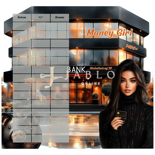 Budgeting & Cats - Money Girl 145€+ - 2er Klappkarte