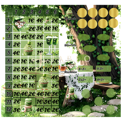 Budgeting & Cats - Irish Picnic Bingo 135€+ - 2er Klappkarte