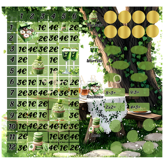 Budgeting & Cats - Irish Picnic Bingo 135€+ - 2er Klappkarte