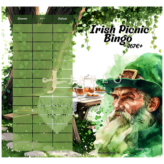Budgeting & Cats - Irish Picnic Bingo 135€+ - 2er Klappkarte