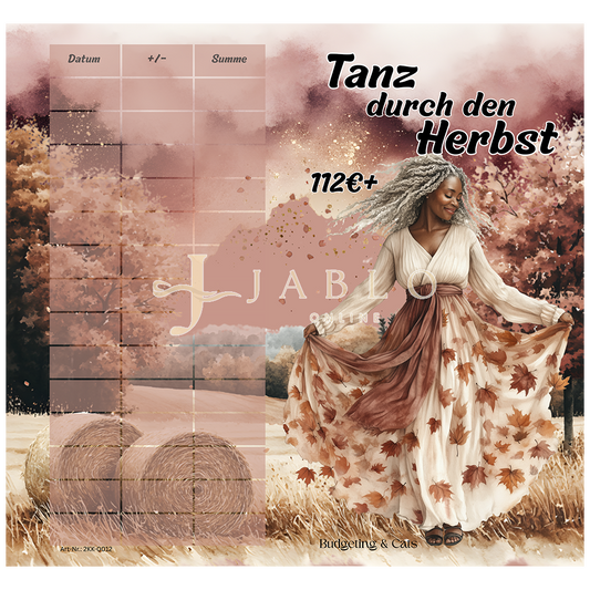 Budgeting & Cats - Tanz durch den Herbst 112€+ - 2er Klappkarte