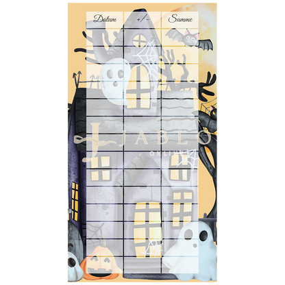 Budgeting & Cats - Der Weg zum Halloween Haus 53€+ - 2er Klappkarte