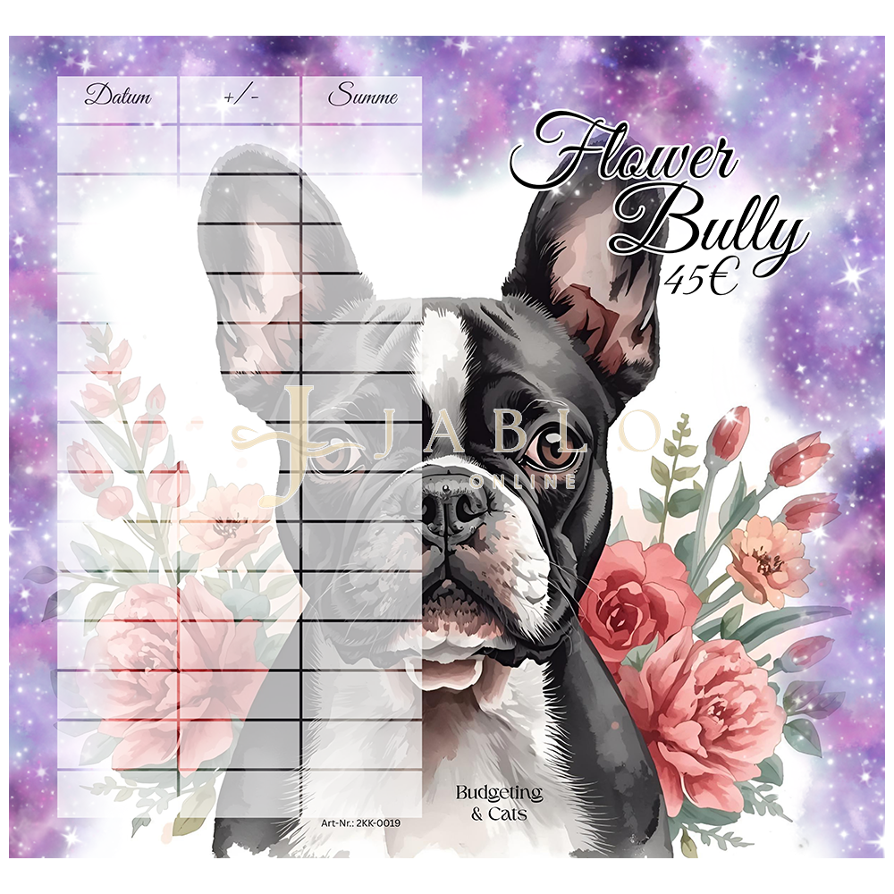 Budgeting & Cats - Flower Bully 45€ - 2er Klappkarte