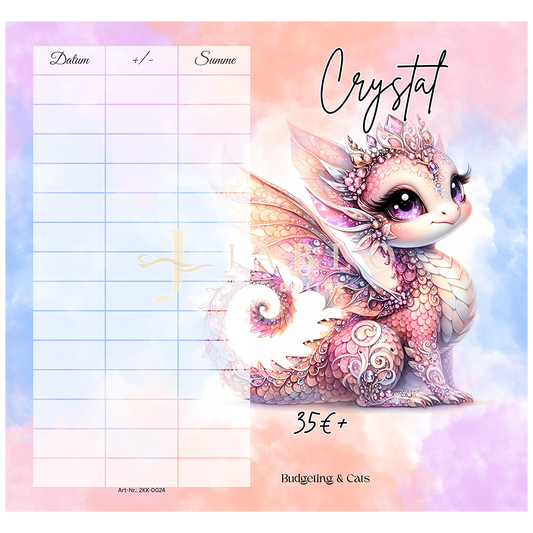 Budgeting & Cats - Crystal 35€+ - 2er Klappkarte