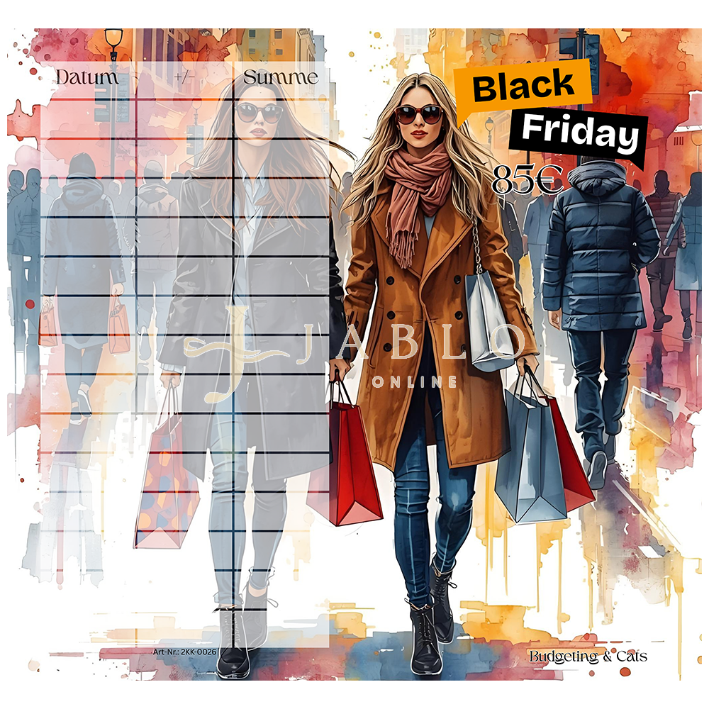 Budgeting & Cats - Black Friday 85€ - 2er Klappkarte