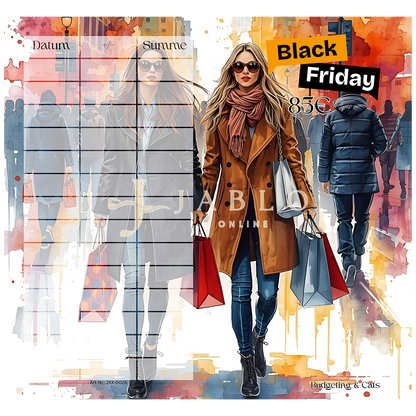 Budgeting & Cats - Black Friday 85€ - 2er Klappkarte