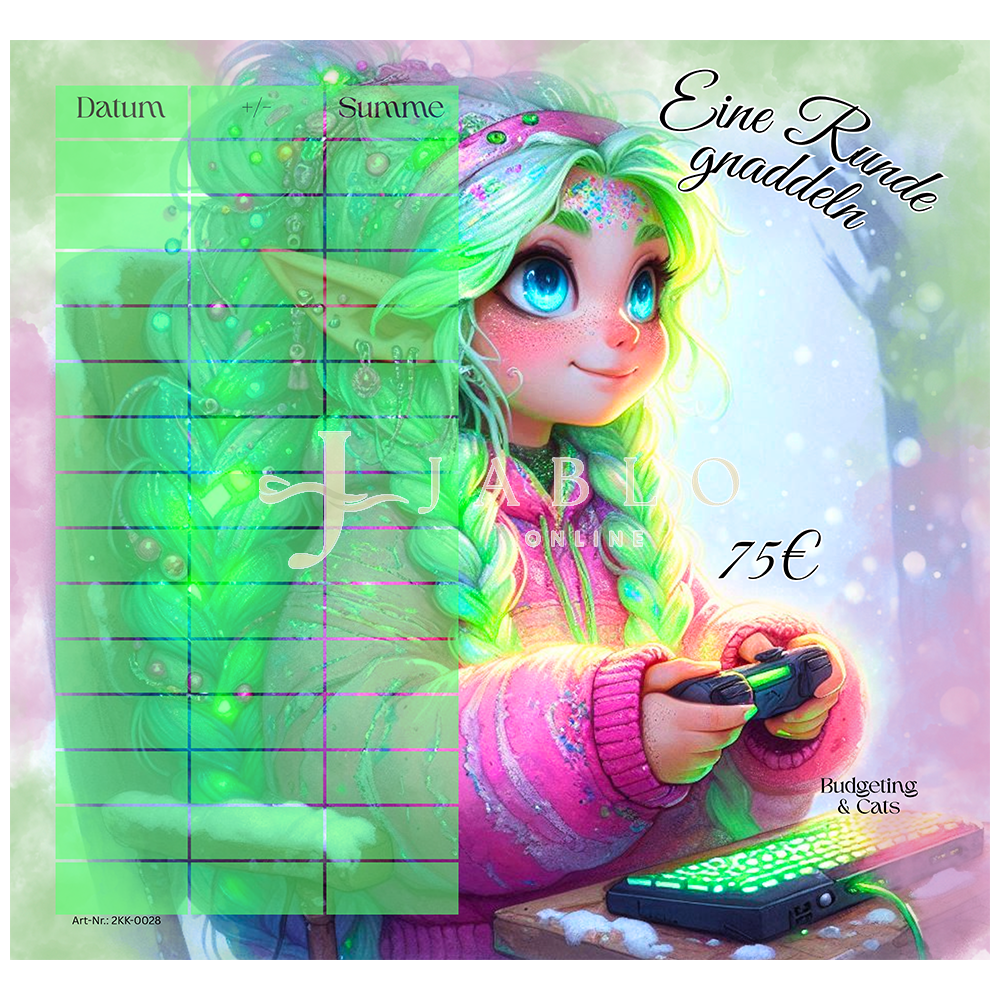 Budgeting & Cats - Eine Runde gnaddeln 75€ - 2er Klappkarte