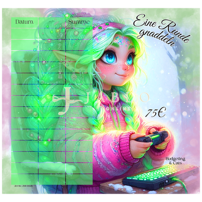 Budgeting & Cats - Eine Runde gnaddeln 75€ - 2er Klappkarte