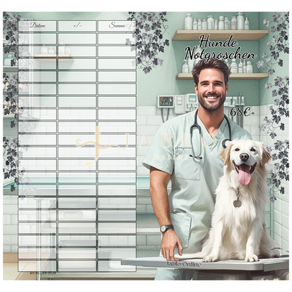 Hunde & Katzen Notgroschen 68€+ - 2er Klappkarte