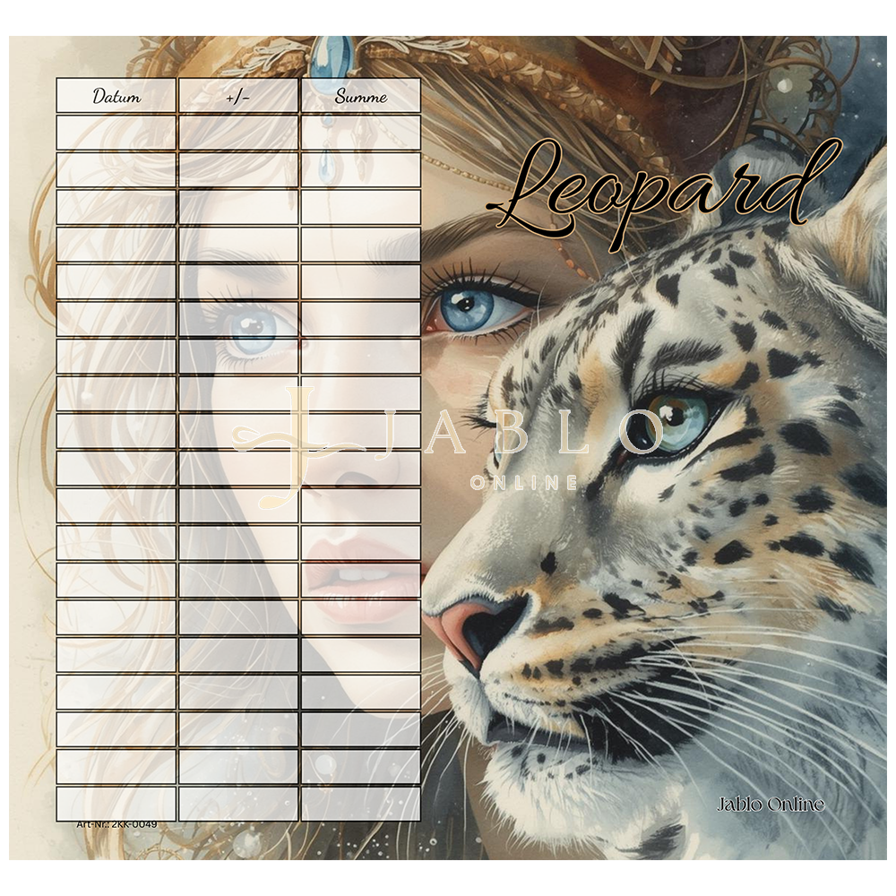 Leopard - 2er Klappkarte