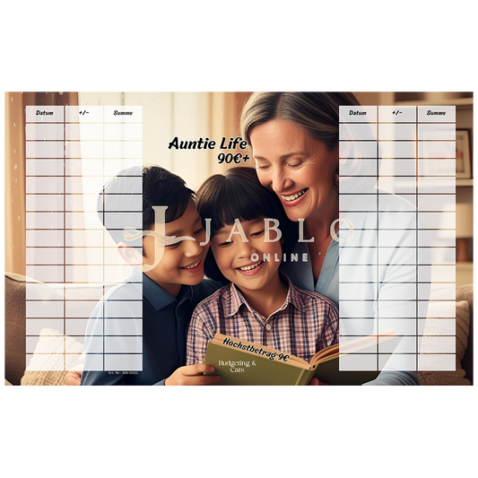 Budgeting & Cats - Auntie Life 90€+ - 3er Klappkarte