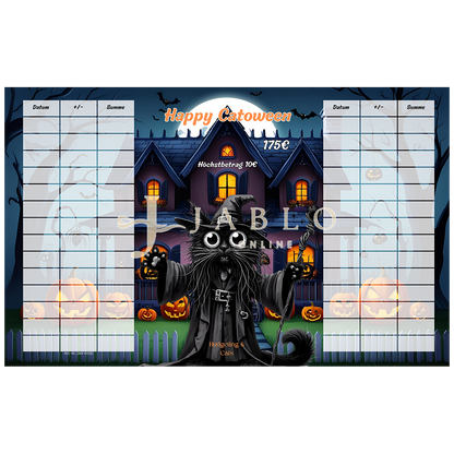 Budgeting & Cats - Happy Catoween 175€ - 3er Klappkarte