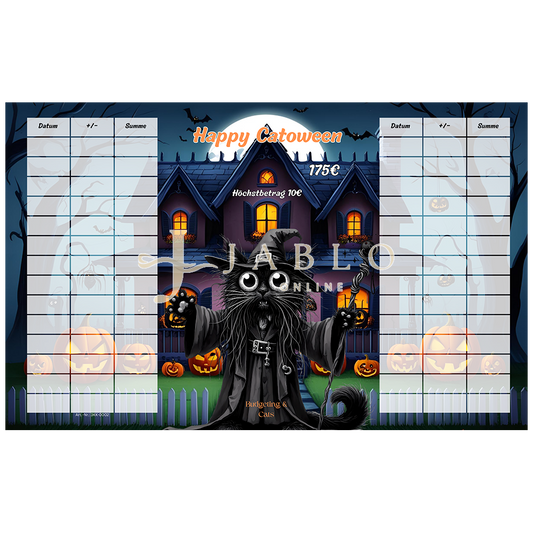 Budgeting & Cats - Happy Catoween 175€ - 3er Klappkarte