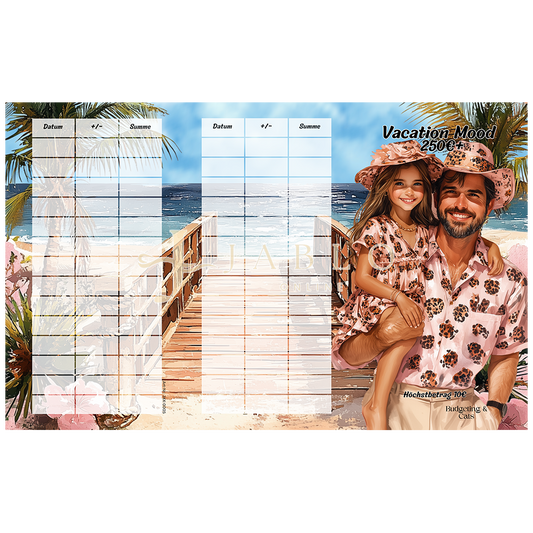 Budgeting & Cats - Vacation Mood 250€+ - 3er Klappkarte