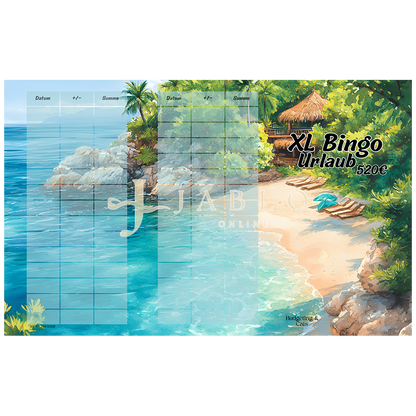 Budgeting & Cats - XL Bingo Urlaub 520€+ - 3er Klappkarte