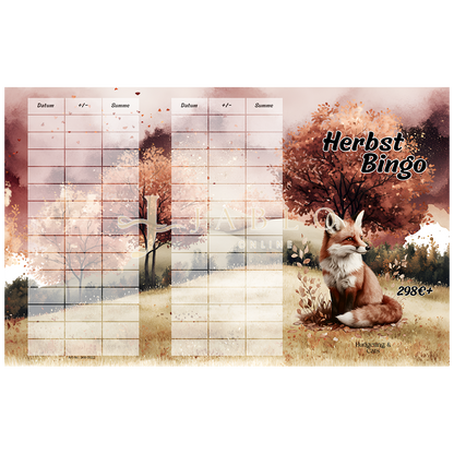 Budgeting & Cats - Herbst Bingo 298€+ - 3er Klappkarte