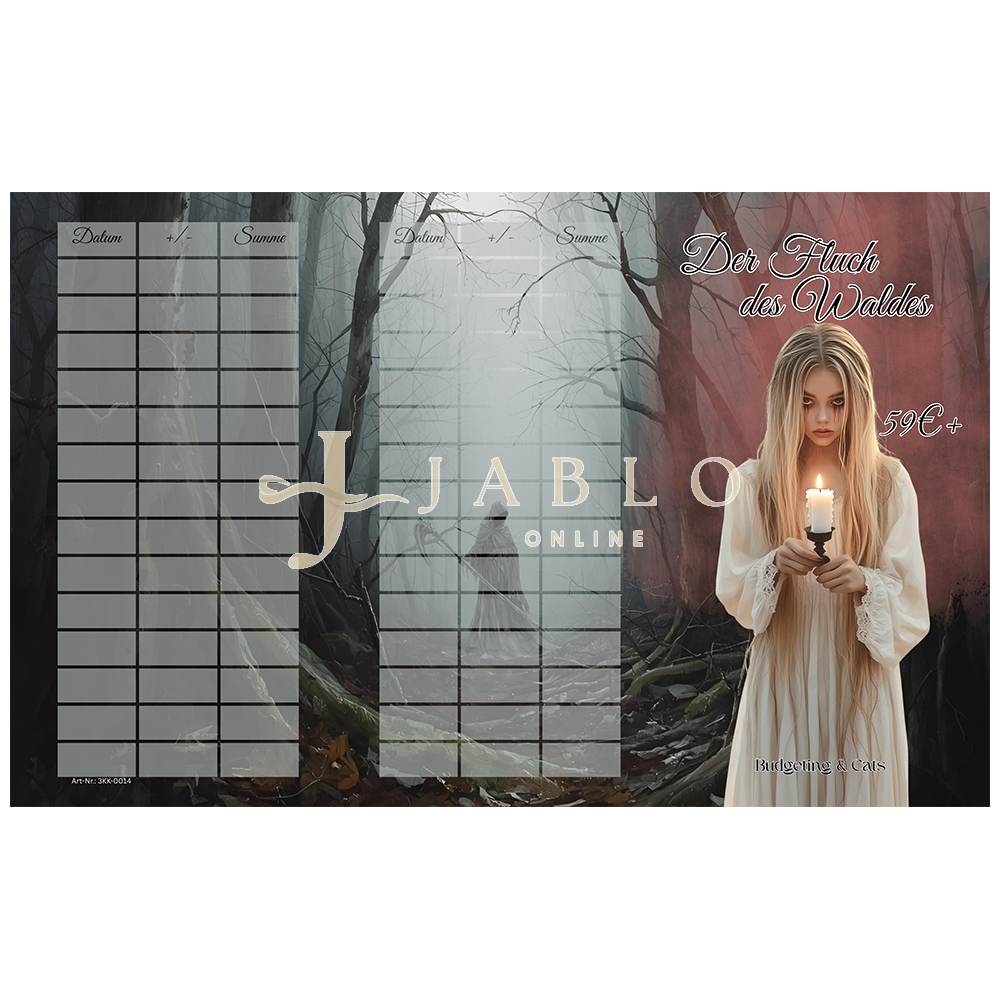 Budgeting & Cats - Der Fluch des Waldes 59€+ - 3er Klappkarte