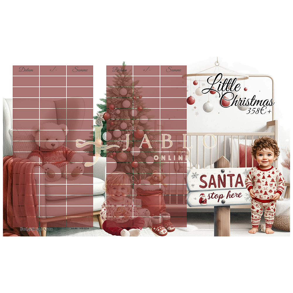 Budgeting & Cats - Little Christmas - 358€+ - 3er Klappkarte