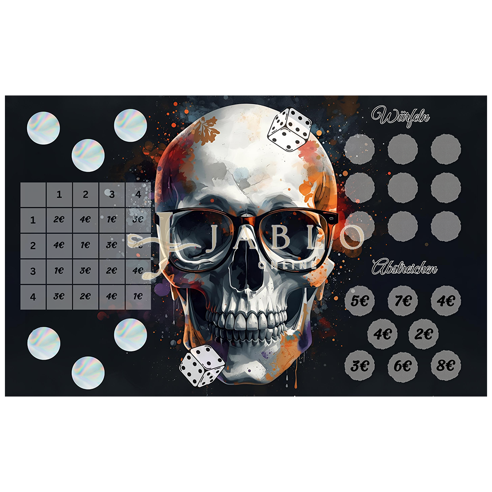 Budgeting & Cats - Brillenschädel 130€+ - 3er Klappkarte