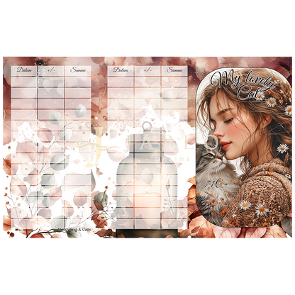 Budgeting & Cats - My lovely Cat 71€+ - 3er Klappkarten