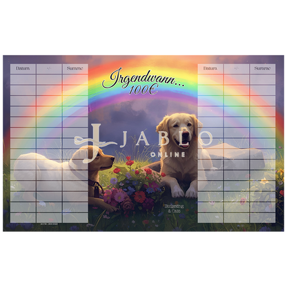 Budgeting & Cats - Irgendwann... (Hund) 100€ - 3er Klappkarte