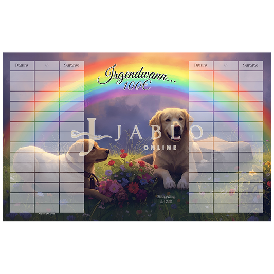 Budgeting & Cats - Irgendwann... (Hund) 100€ - 3er Klappkarte