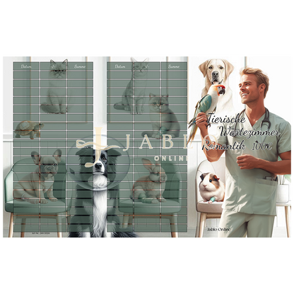 Tierische Wartezimmer Romantik 100€ - 3er Klappkarte