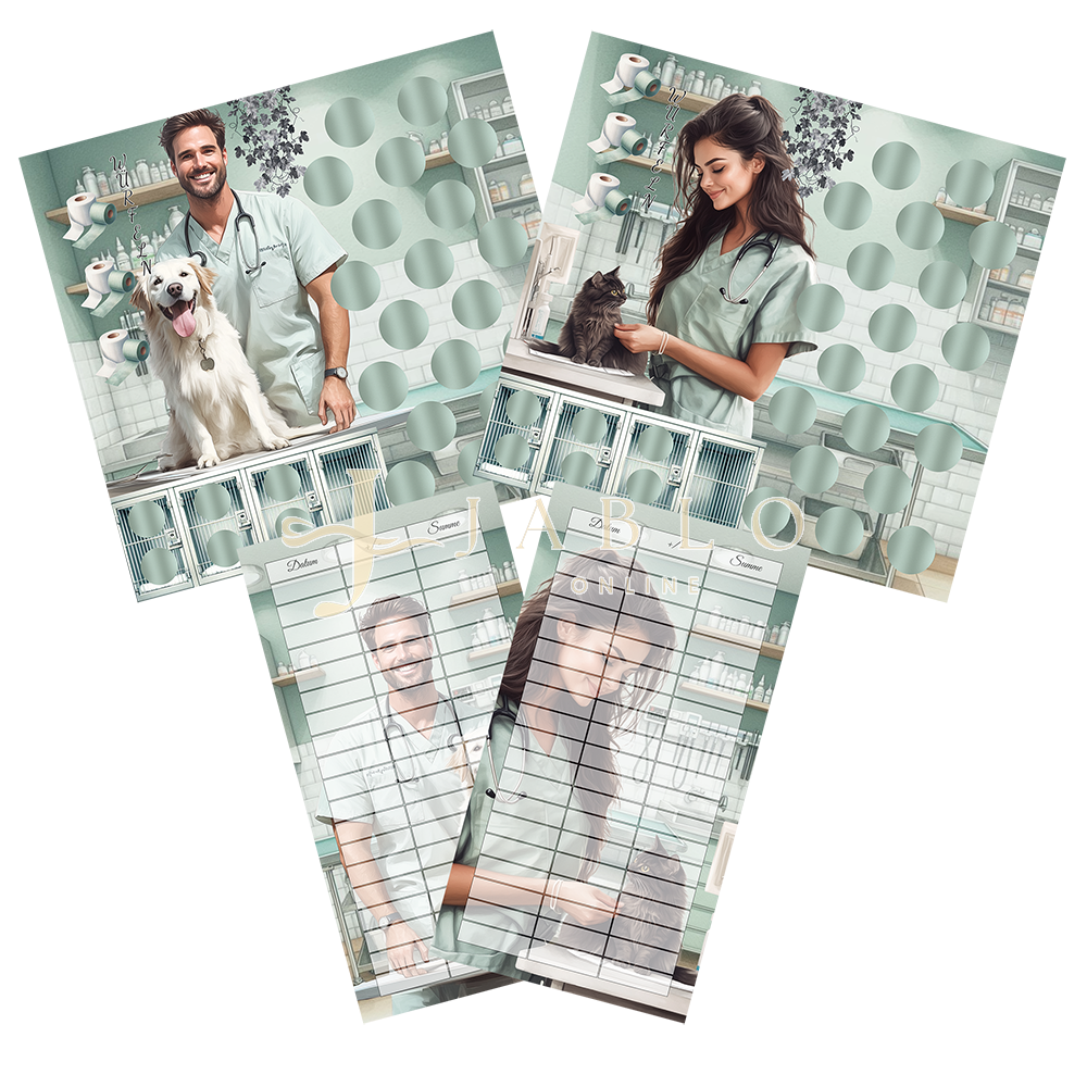 Hunde & Katzen Notgroschen 68€+ - 2er Klappkarte